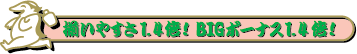 揃いやすさ、BIGボーナス1.4倍!